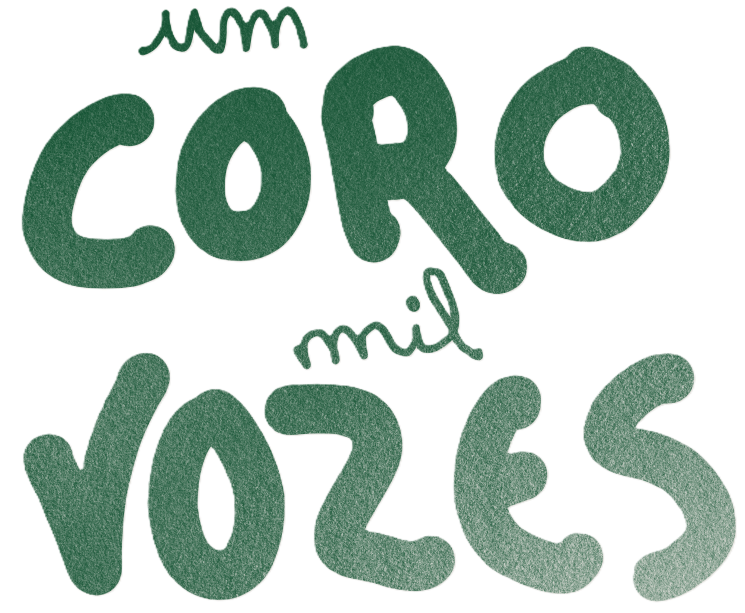 Text saying "um coro mil vozes"